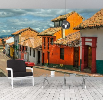 Picture of La Candelaria historic neighborhood in downtown Bogota Colombi